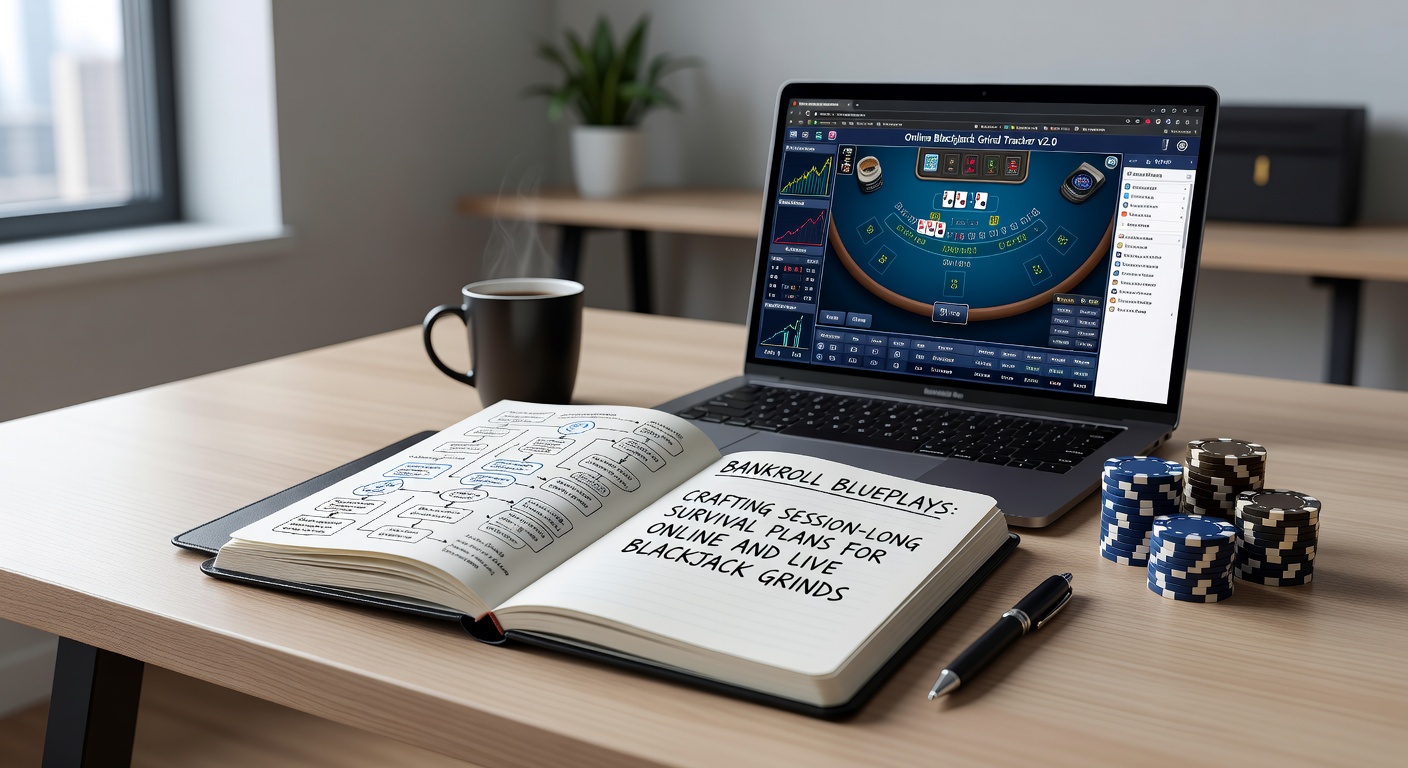 Graph depicting bankroll trajectories over 1,000-hand sessions in live blackjack, highlighting survival curves for different unit sizes and risk levels