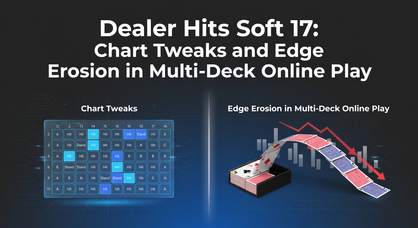 Blackjack strategy chart highlighting adjustments for dealer hits soft 17 in multi-deck games