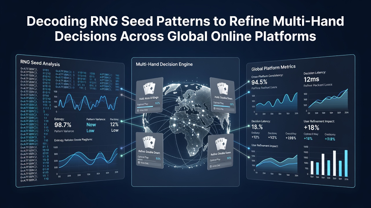 Data visualization of RNG seed cycles influencing simultaneous hand outcomes in online blackjack