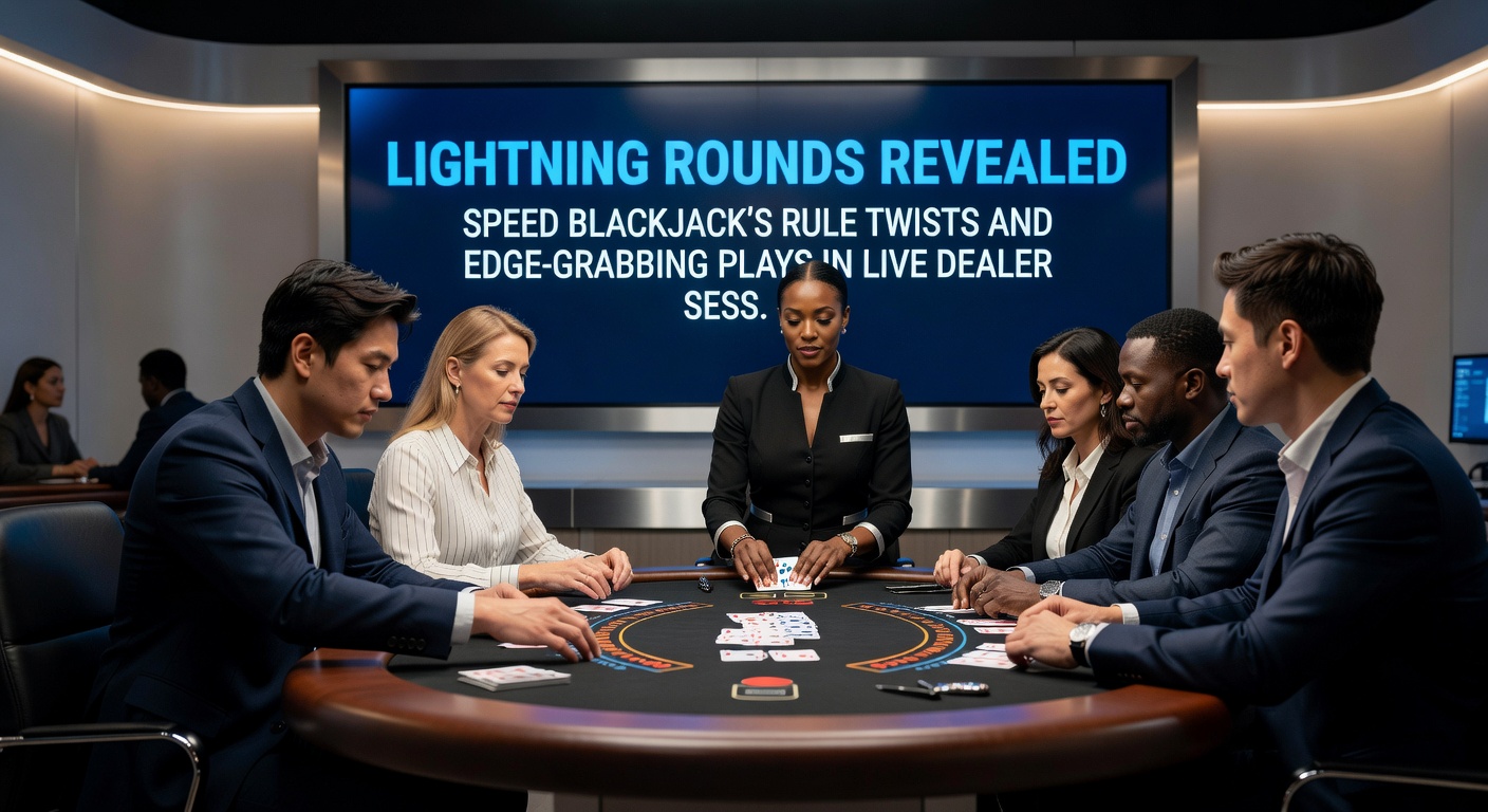 Close-up of a lightning multiplier activating on a Speed Blackjack hand, showing 25x payout potential during live play