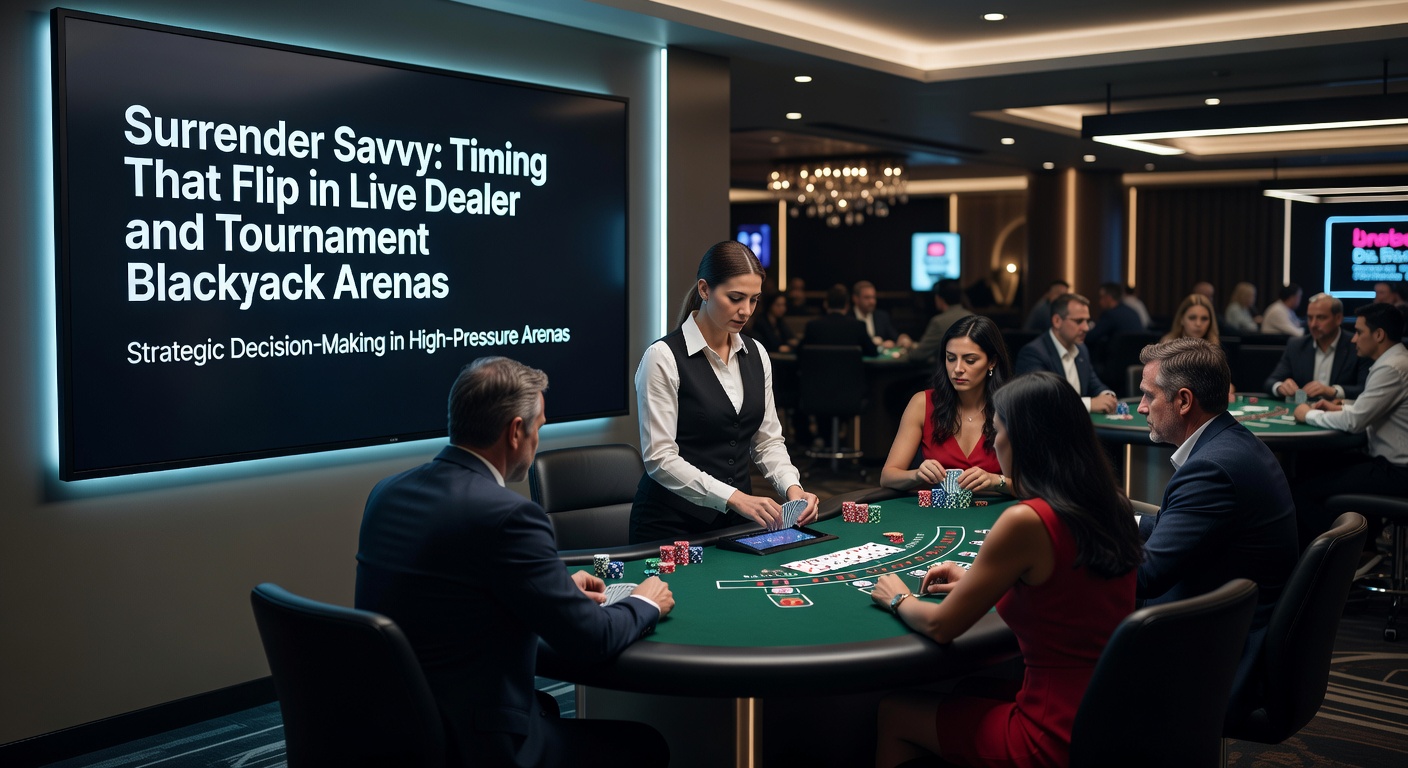 Close-up of a blackjack strategy chart focusing on surrender decisions in live dealer tournaments